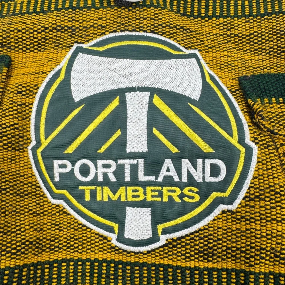 Portland Timbers Backpack Unisex Small‎ Green Yellow Woven Boho Patch